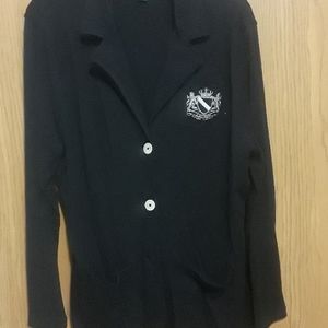 Navy knit Ralph Lauren blazer, with crest